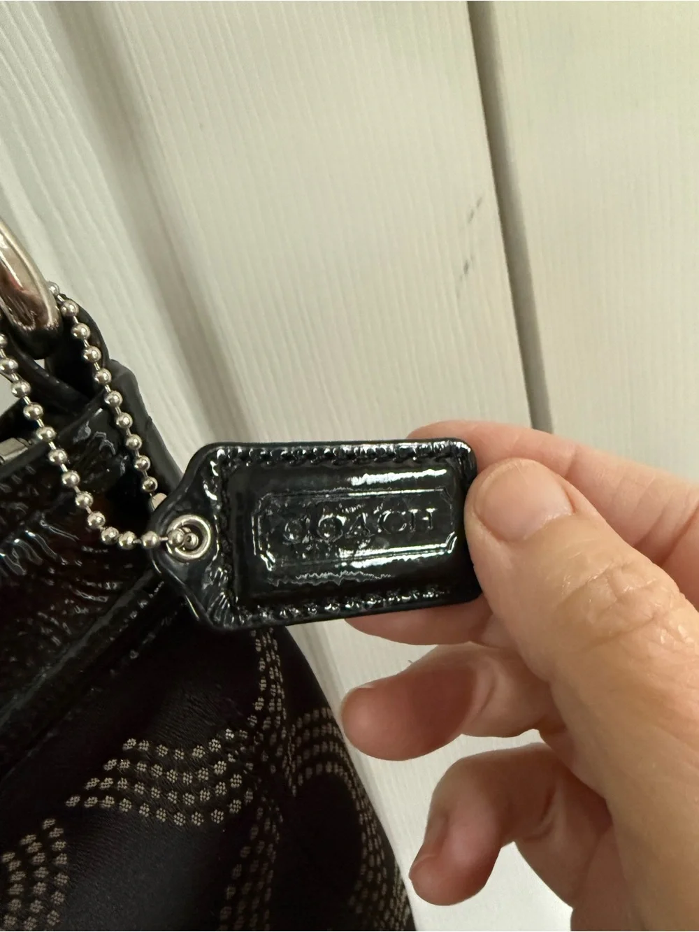 Coach Ashley Dotted Op Art Blk Sig C shoulder or crossbody bag - Picture 4 of 13